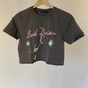 UPCYCLED Cropped Bob Dylan Graphic Tee